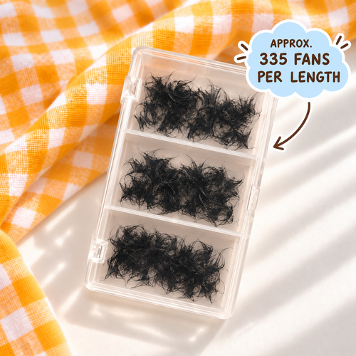 Three-length loose ProMade fan box with approximately 335 fans per length